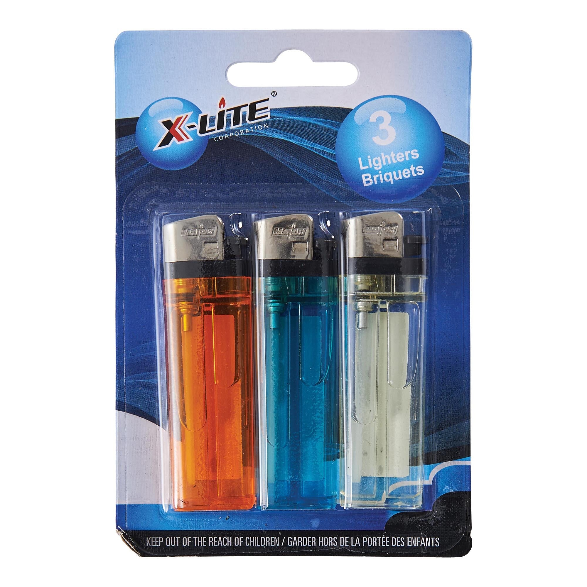 XLite Disposable Lighters with Fixed Flame, Assorted Colours, 3Pack Giant Tiger