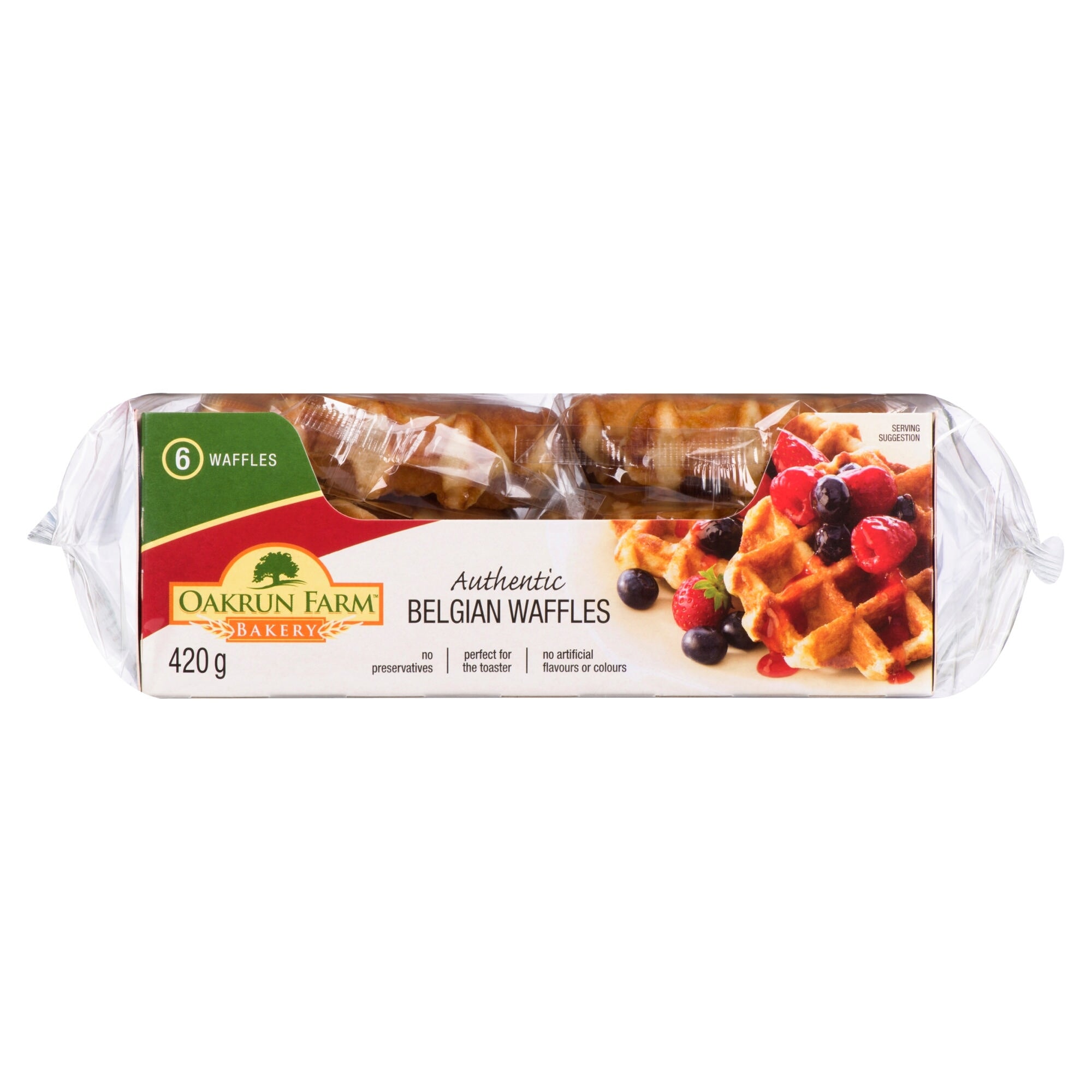 Oakrun Farm Bakery Authentic Belgian Waffles 6pk 420g Giant Tiger