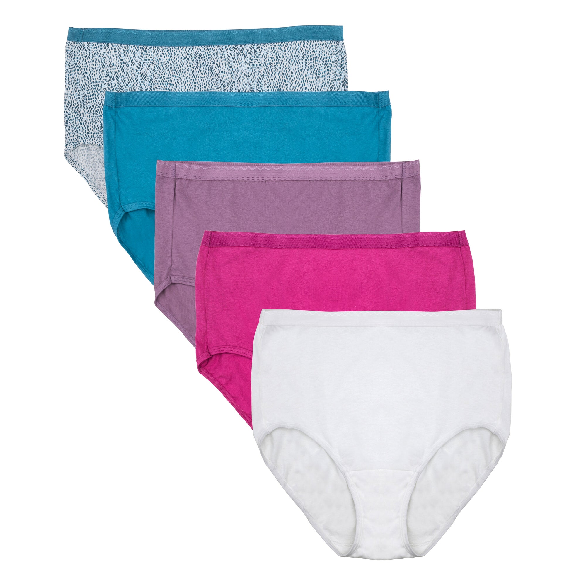 Fruit of the Loom Women's Plus Fit High-Rise Cotton Briefs with