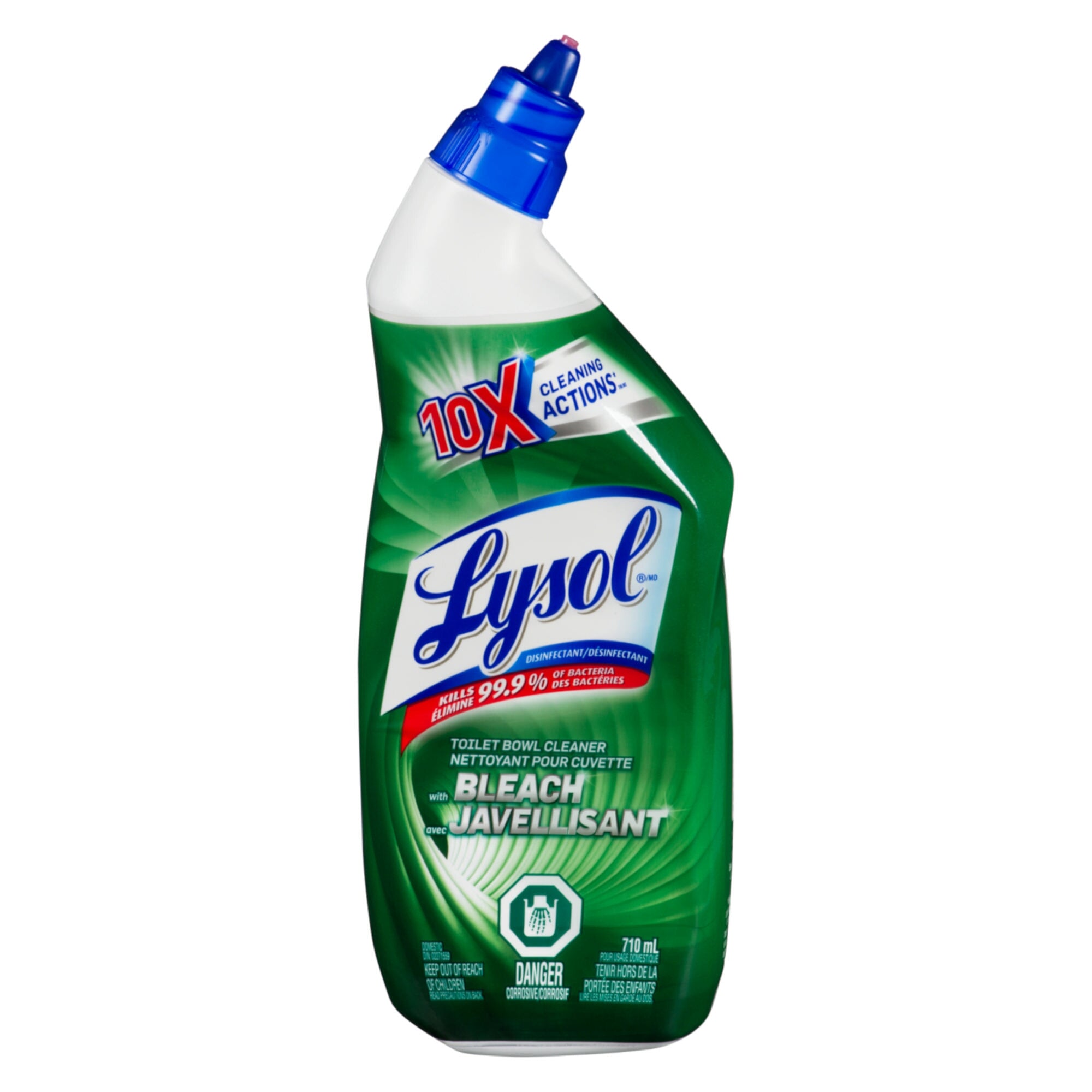 Lysol 10x Cleaning Action Toilet Bowl Cleaner with Bleach, 710mL