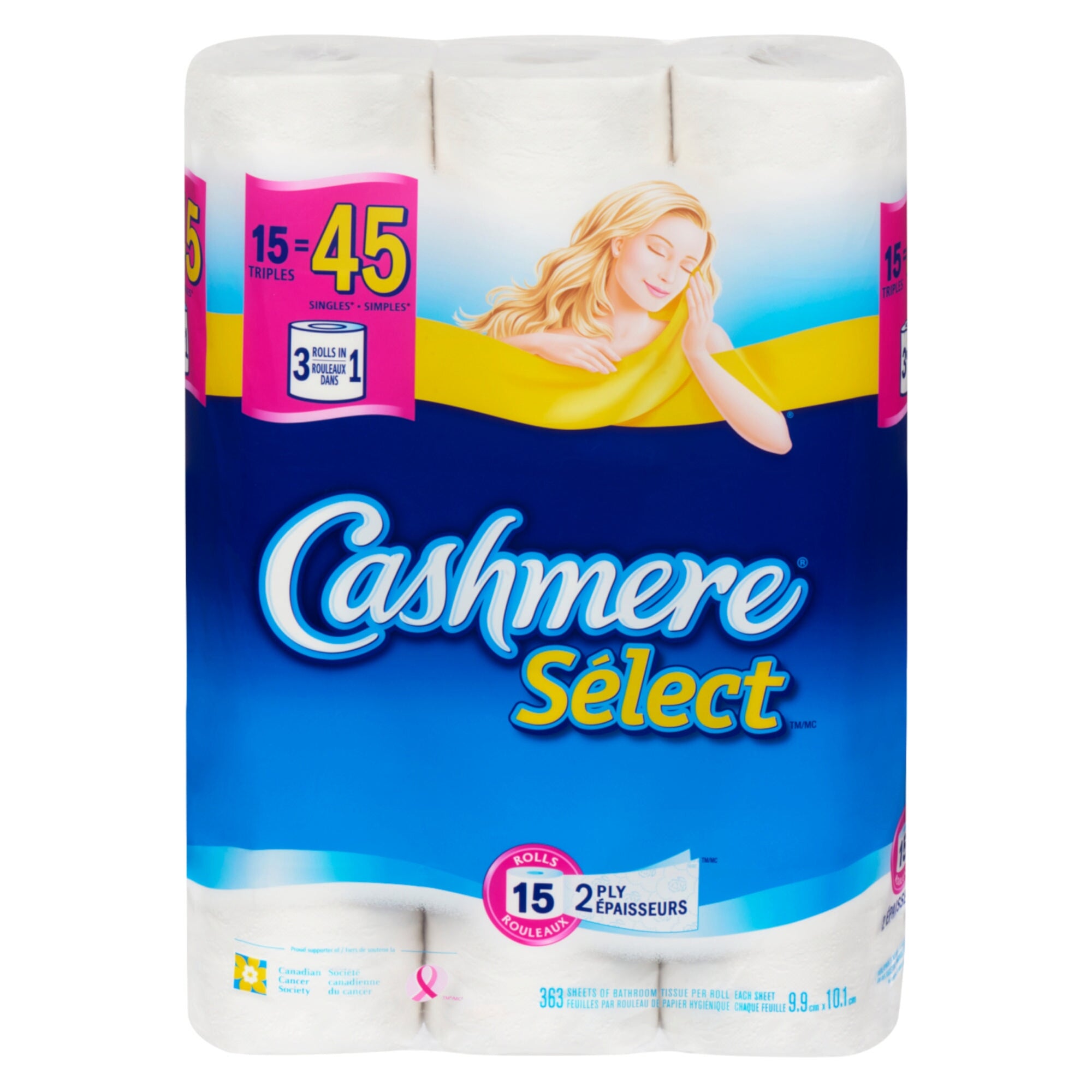 Cashmere Select 2Ply Irresistible Soft Toilet Paper, 15Pack Giant Tiger