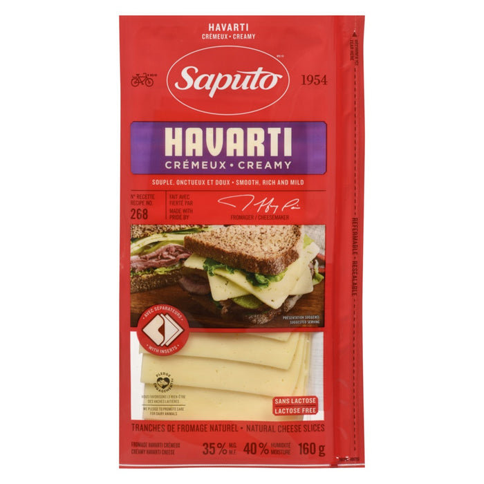 Saputo Delicatessen Havarti Cheese Slices - 160g