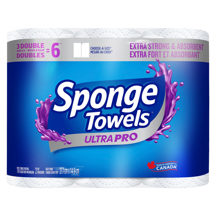 SpongeTowels UltraPRO Choose-A-Size Paper Towels, 3-Pack