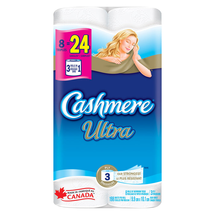 Papier hygiénique à 3 épaisseurs Ultra Cashmere - emballage de 8