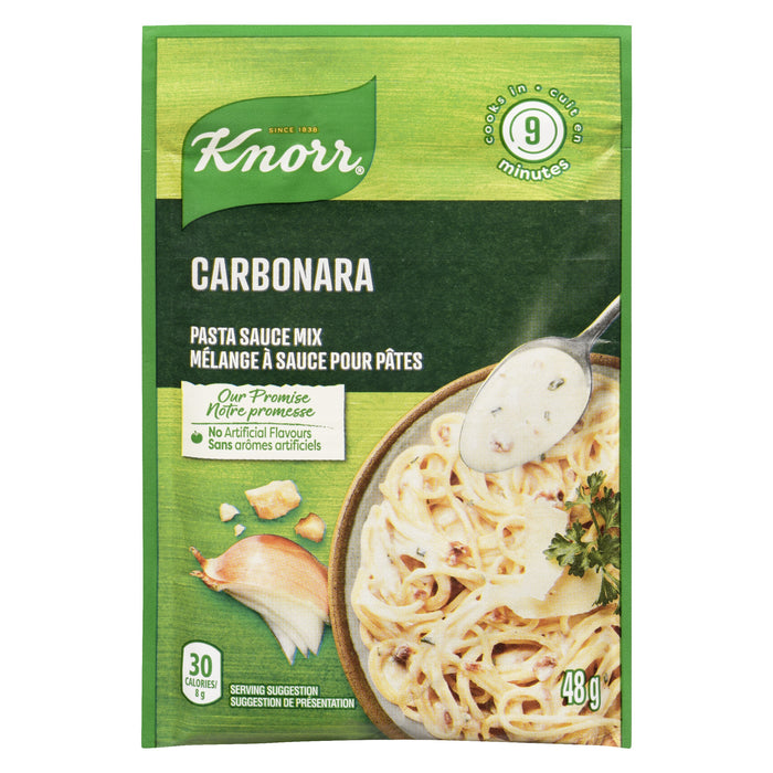 Knorr Mélange à Sauce pour Pâtes Carbonara, 48 g