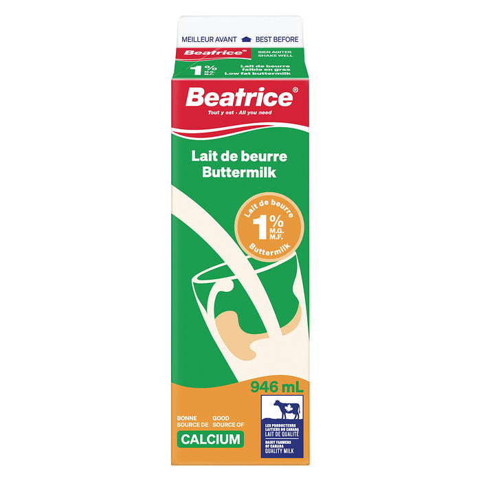 Beatrice Low Fat Buttermilk 1% M.F. - 946ml