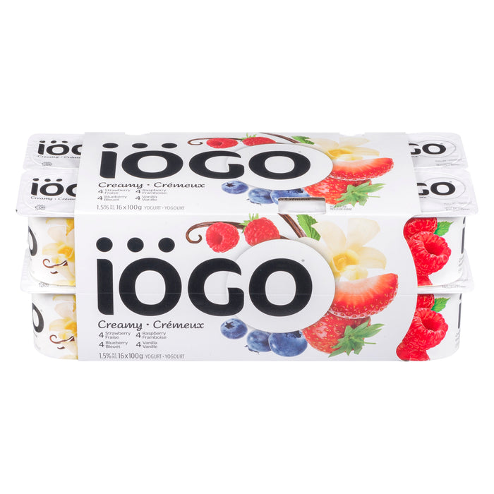 Iögo Creamy Yogurt 1.5% M.F., 1.6-kg, 16-Pack