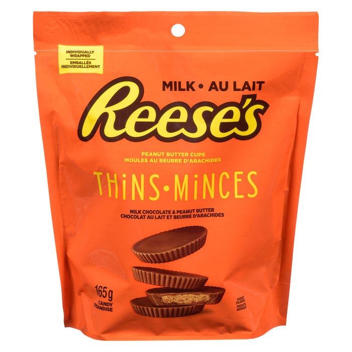 Reese's Thins Candy Peanut Butter Cups, 165 g