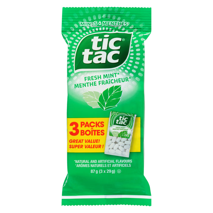 Menthes menthe fraîcheur Tic Tac, emb. de 3 - 87 g