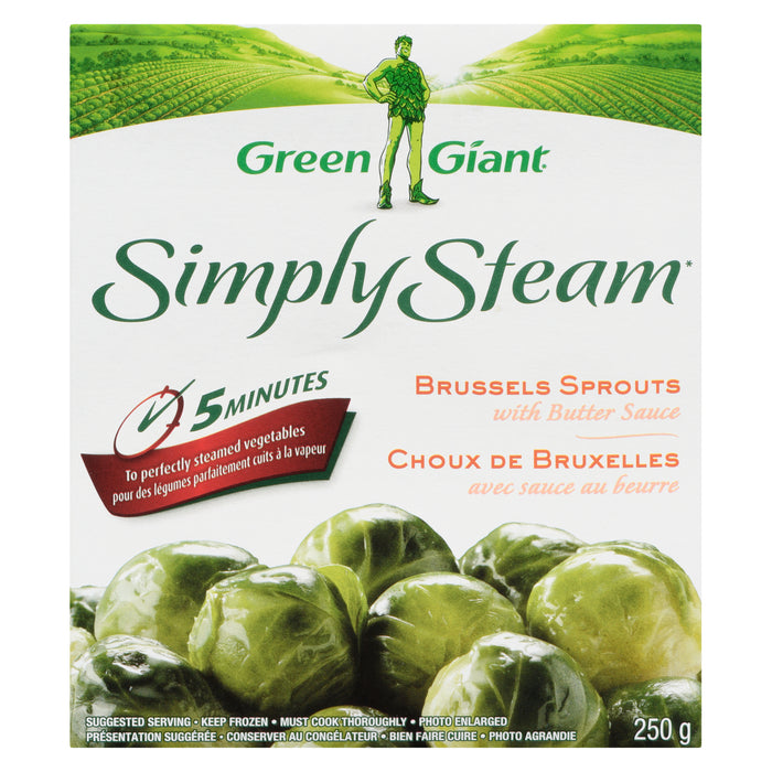 Géant Vert Simply Steam Choux de Bruxelles avec Sauce au Beurre, 250-g