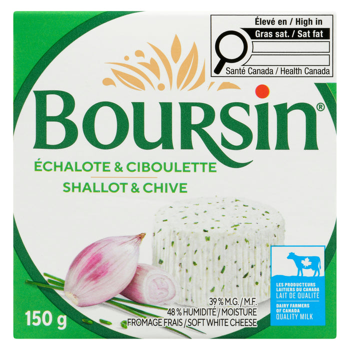 Boursin Fromage Frais Échalote & Ciboulette 39 % M.G., 150 g