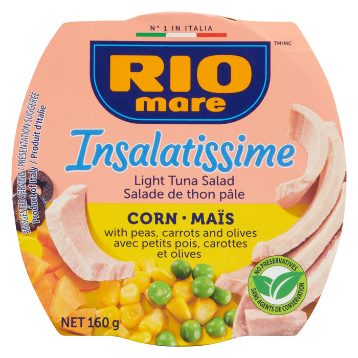 Rio Mare Insalatissime Salade de Maïs et de Thon Pâle, 160 g