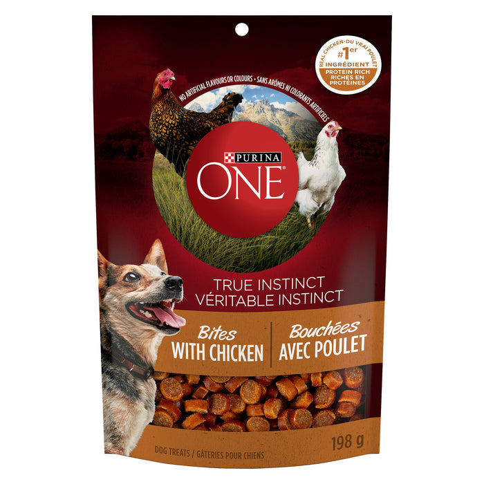 Gâteries pour chiens bouchées avec poulet Véritable instinct de Purina ONE - 198 g