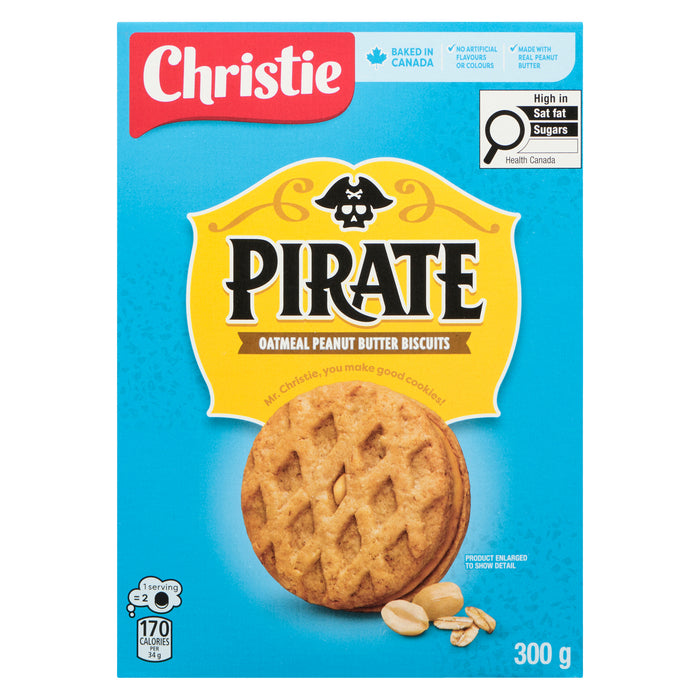 Biscuits pirate à l'avoine et au beurre d'arachides Peek Freans de Christie - 300 g