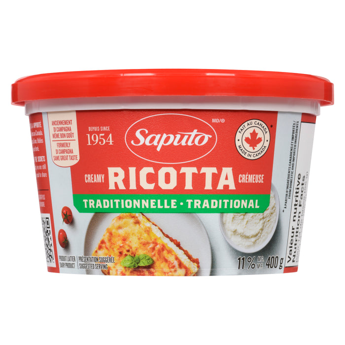 Fromage ricotta di campagna  11 % de M. G. Gourmet de Saputo - 400 g