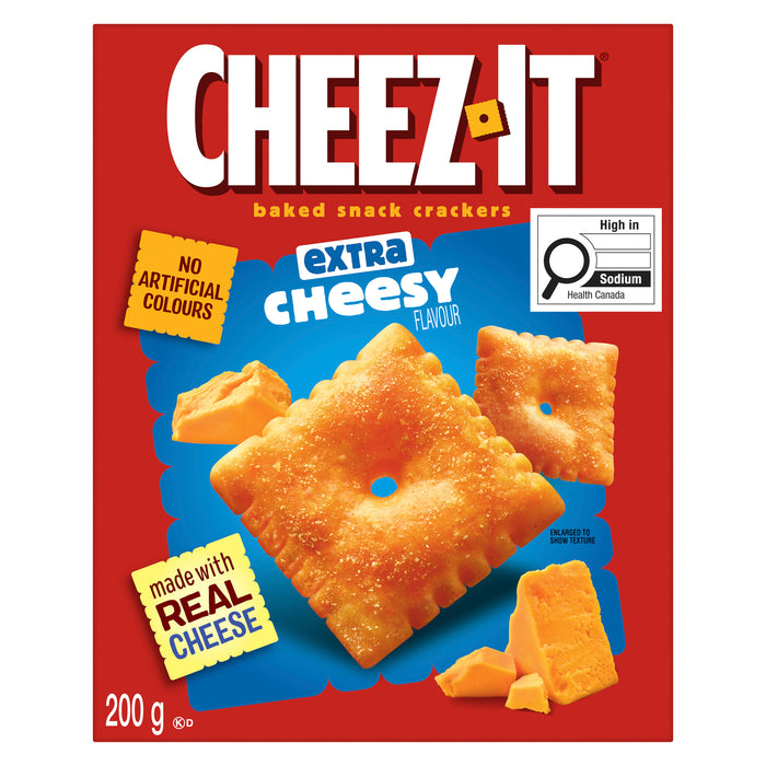 Cheez-It Extra Cheesy Flavour Baked Snack Crackers, 200-g