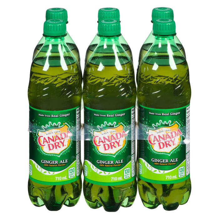 Canada Dry Ginger Ale, 6-Pack, 710 ml