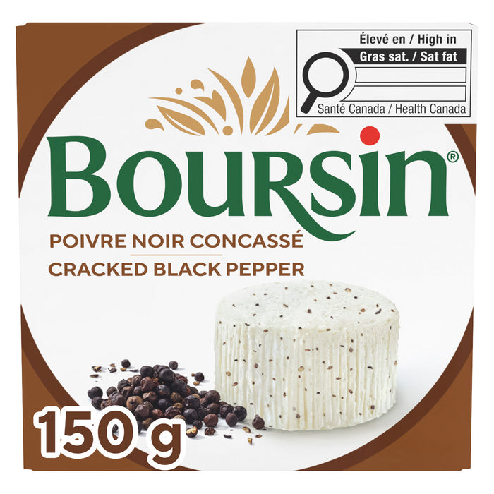 Fromage frais au poivre noir concassé avec 39 % de M. G. Boursin - 150 g