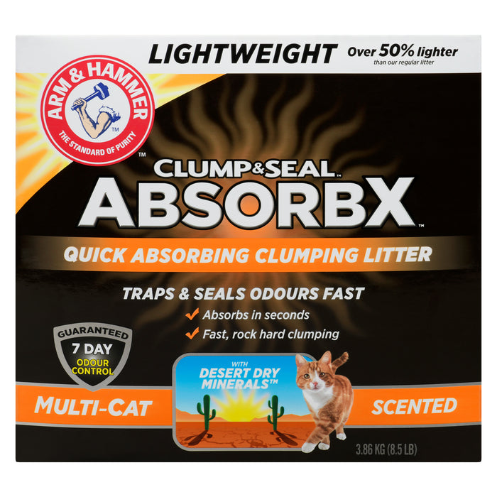 Arm & Hammer Clump & Seal Absorbx Clumping Cat Litter, 8.5-lb