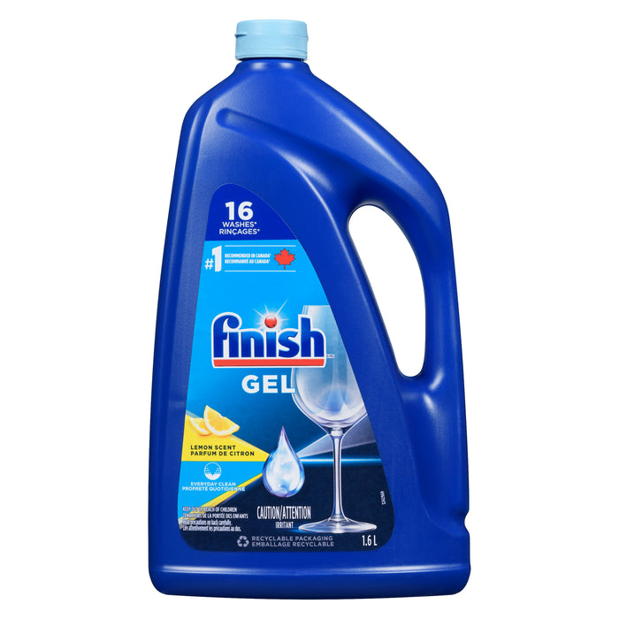 Finish Automatic Dishwasher Lemon Scent Detergent Gel, 1.6-L