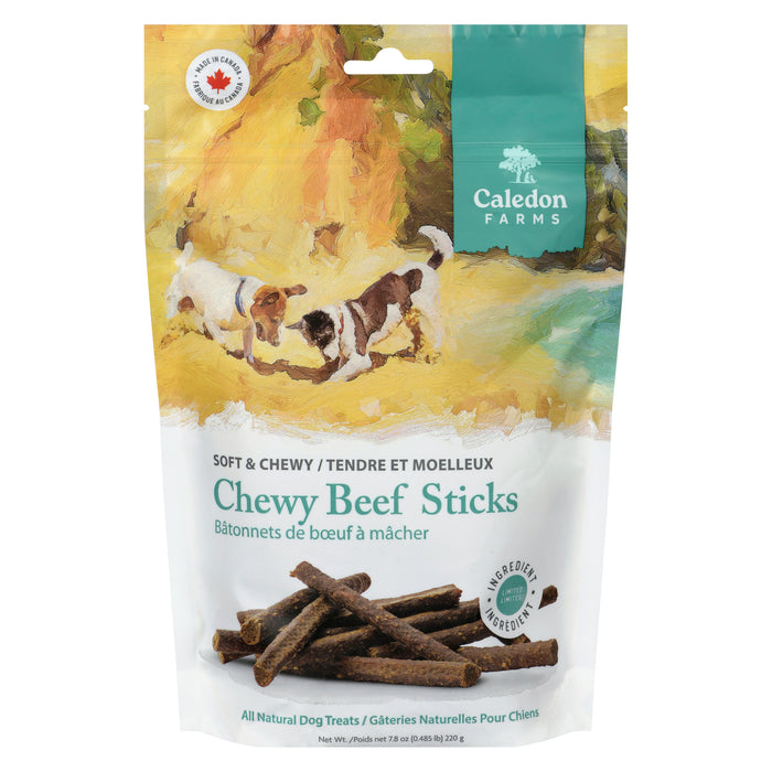 Caledon Farms Gâteries Naturelles pour Chiens Bâtonnets de Boeuf à Mâcher, 220 g