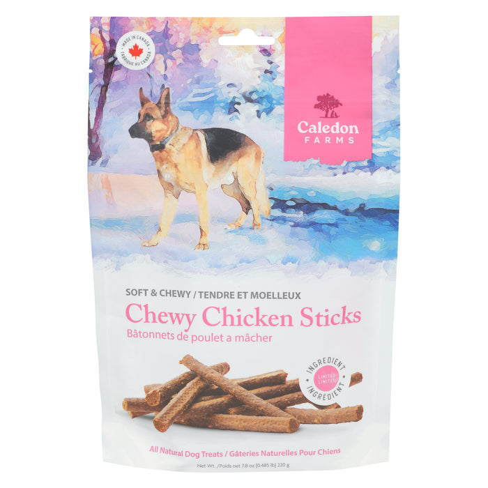 Caledon Farms Gâteries Naturelles pour Chiens Bâtonnets de Poulet à Mâcher, 220 g