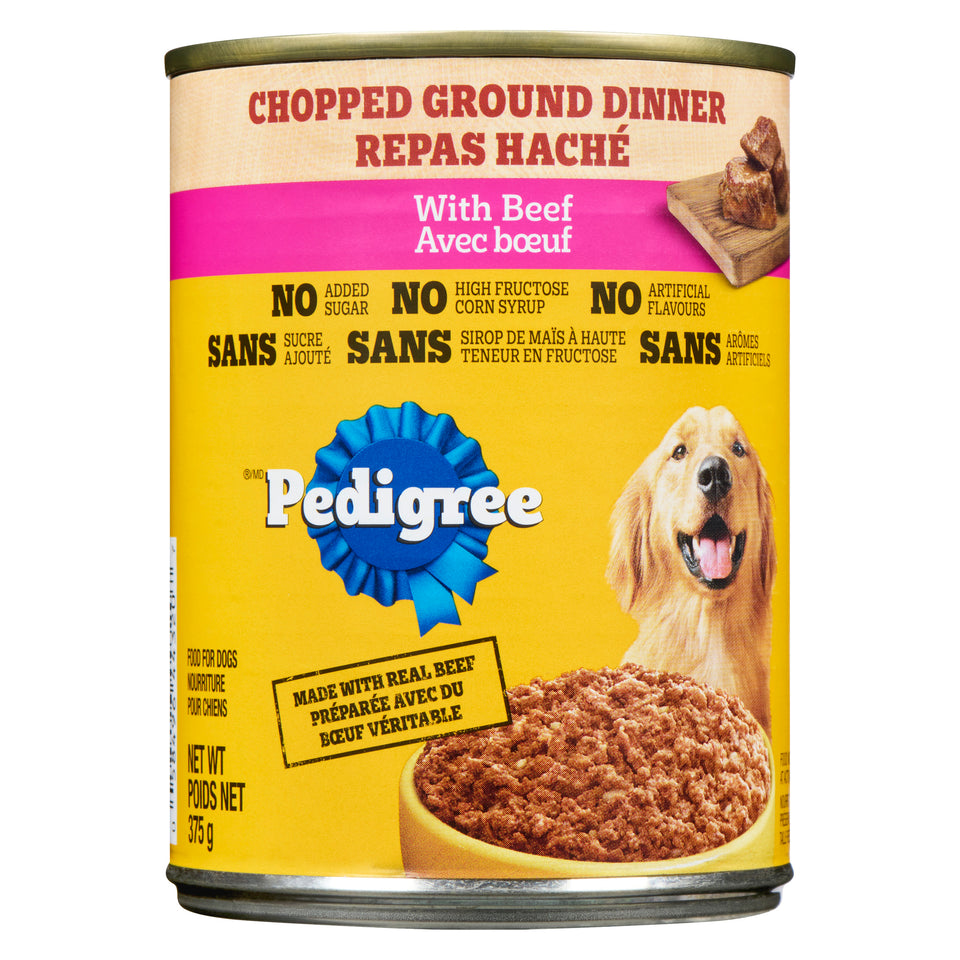 Pedigree Food for Dogs Chopped Ground Dinner with Beef, 375 g – Giant Tiger