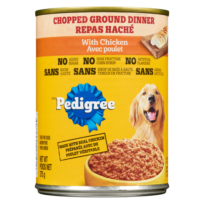Pedigree Nourriture pour Chiens Repas Haché avec Poulet, 375 g