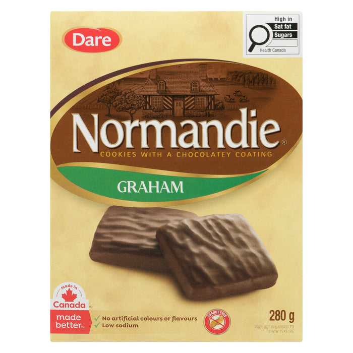 Normandie Graham Cookies with Chocolatey Coating, 280 g