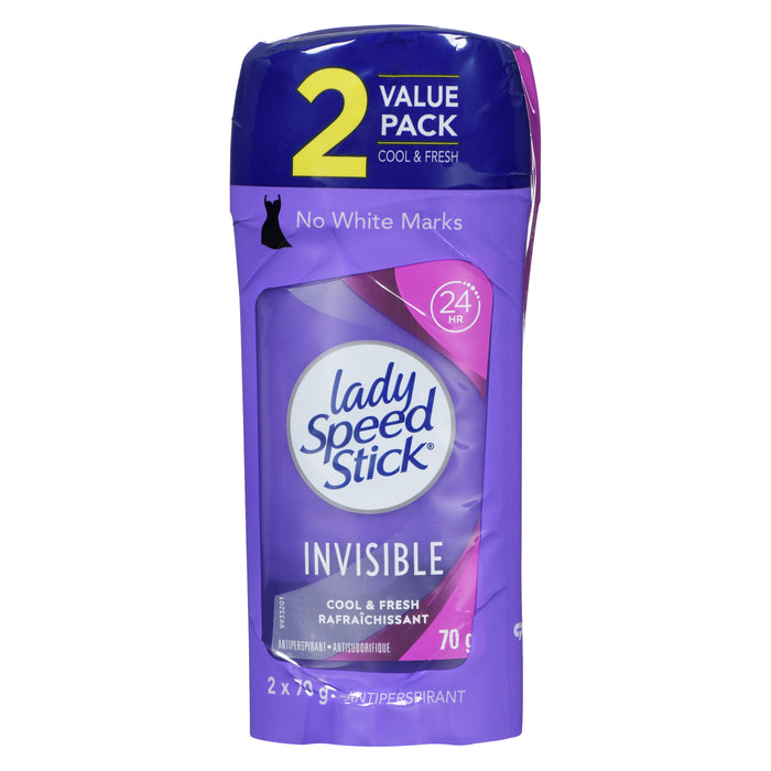 Lady Speed Stick Invisible Antiperspirant Deodorant Cool & Fresh 2pk. - 70g