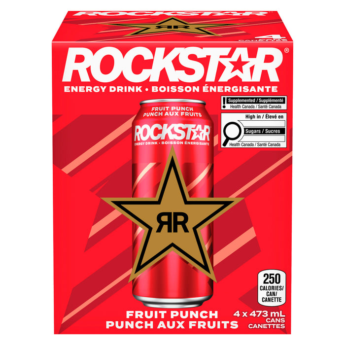 Rockstar Punched, 4-Pack, 473-mL