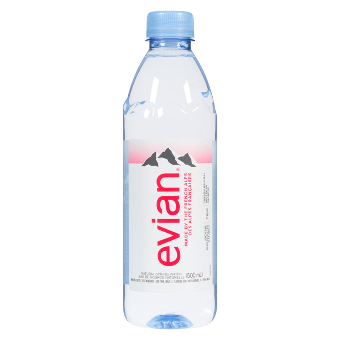 Evian Natural Spring Water, 500-ml