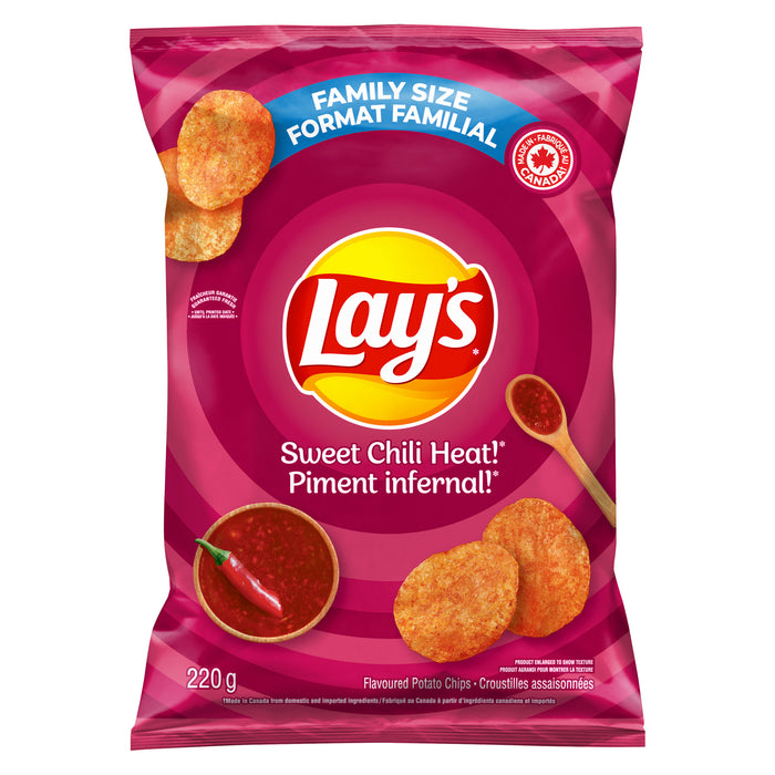 Lay's Sweet Chili Heat Potato Chips, 220-g