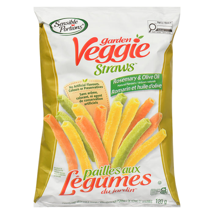 Sensible Portions Pailles aux Légumes du Jardin Collation aux Légumes et Pommes de Terre Romarin et Huile d'Olive, 120 g