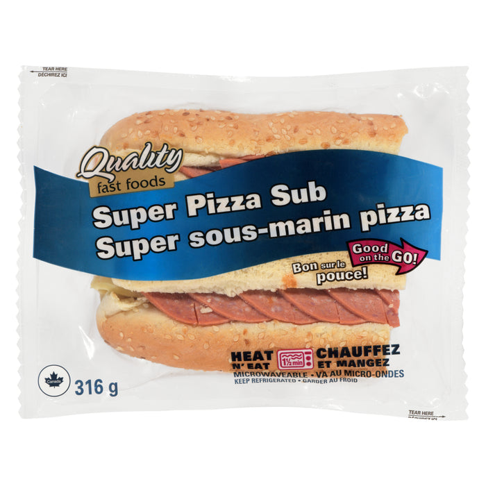 Quality Fast Foods Super Sous-Marin Pizza 316 g