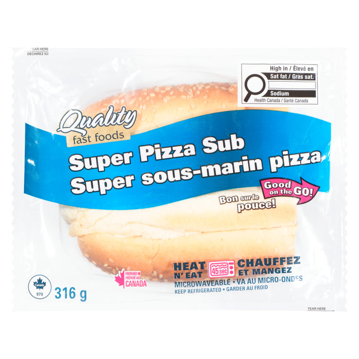 Quality Fast Foods Super Pizza Sub 316 g