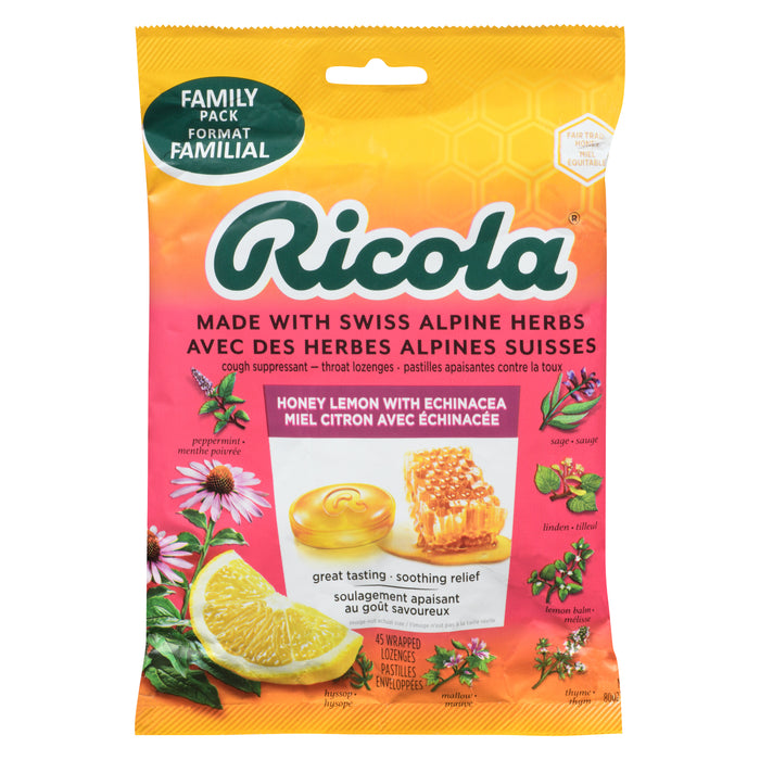 Ricola Honey Lemon Lozenges, 45-Pack