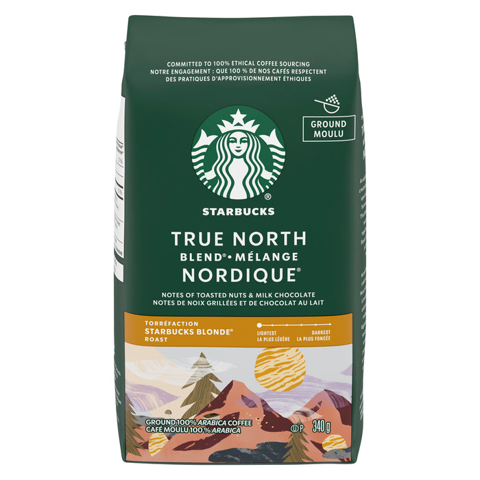 Starbucks True North Blend Blonde Roast Ground 100% Arabica Coffee, 340-g