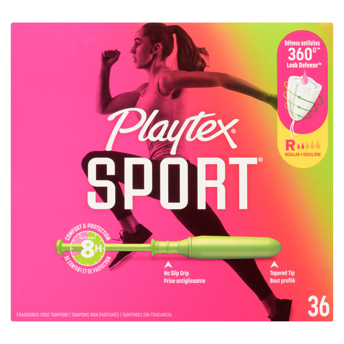 Playtex Sport Régulière Tampons Non Parfumés, emb. de 36