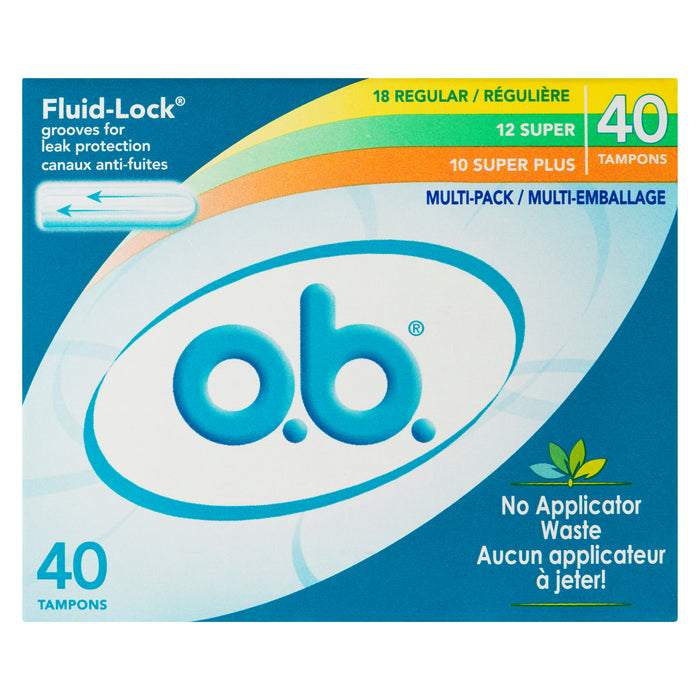 O.B. Multi-Pack Tampons, 40-Pack