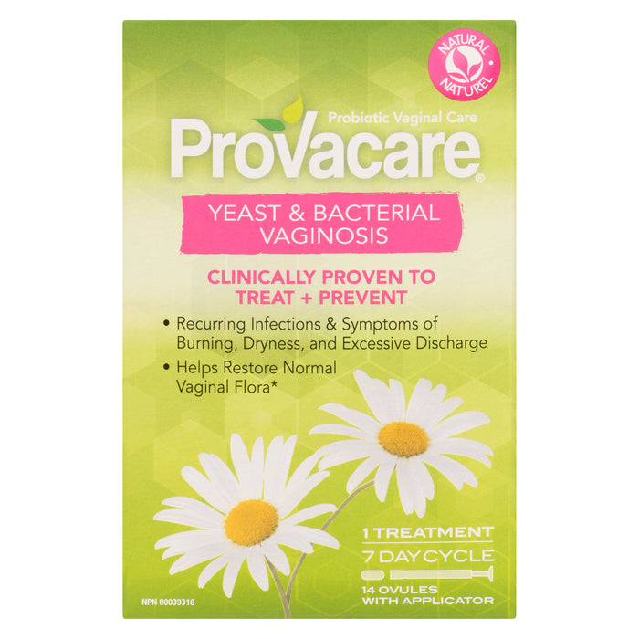 Provacare Probiotic Vaginal Care Ovules with Applicator, 14-Pack