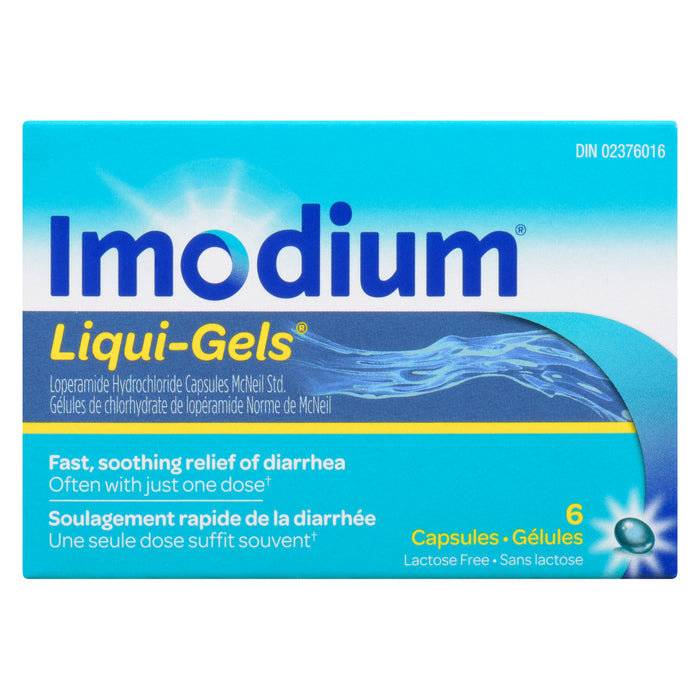 Imodium Liqui-Gels Capsules, 6-Pack