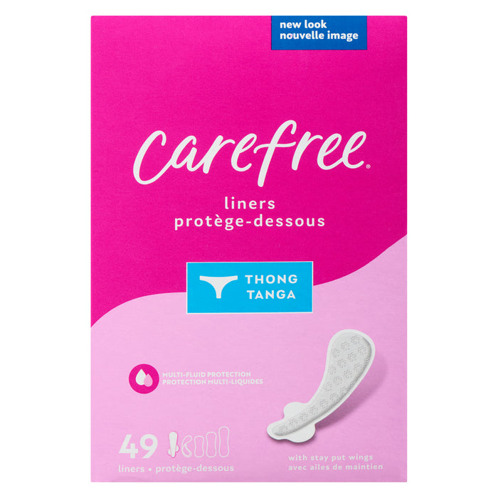 Carefree Regular Thong Liners, 49-Pack