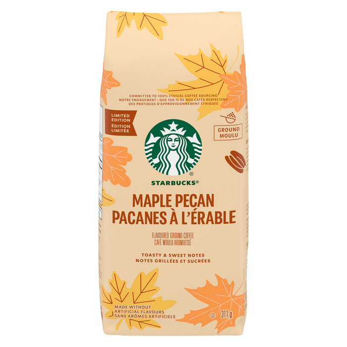 Café moulu à la saveur d'érable pacane Starbucks en édition limitée, 311 g