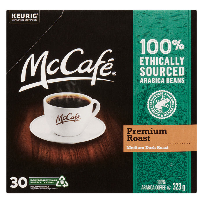 McCafé Café 100 % Arabica Café Mi-Noir de Mouture Fine K-Cup Recyclables, Emballage de 30, 323 g