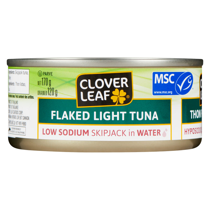Thon pêle émietté hyposodique Listao dans l'eau Clover Leaf - 170 g