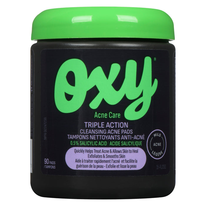 OXY Cleansing Acne Pads Triple Action, 90-Pack