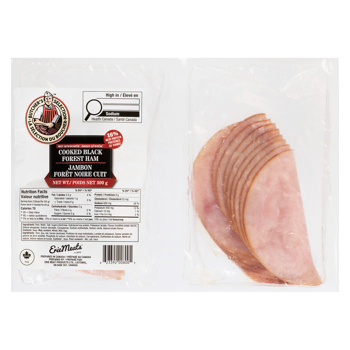 Jambon Forêt-Noire cuit assaisonné Sélection du boucher, 300 g