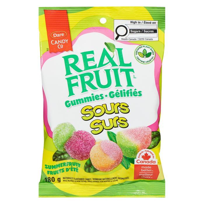 Bonbons gélifiés Real Fruit Sours, 180 g