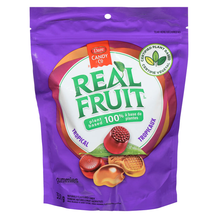 Dare Candy Co Bonbons Naturellement Aromatisés Tropicaux Gummies, 350 g